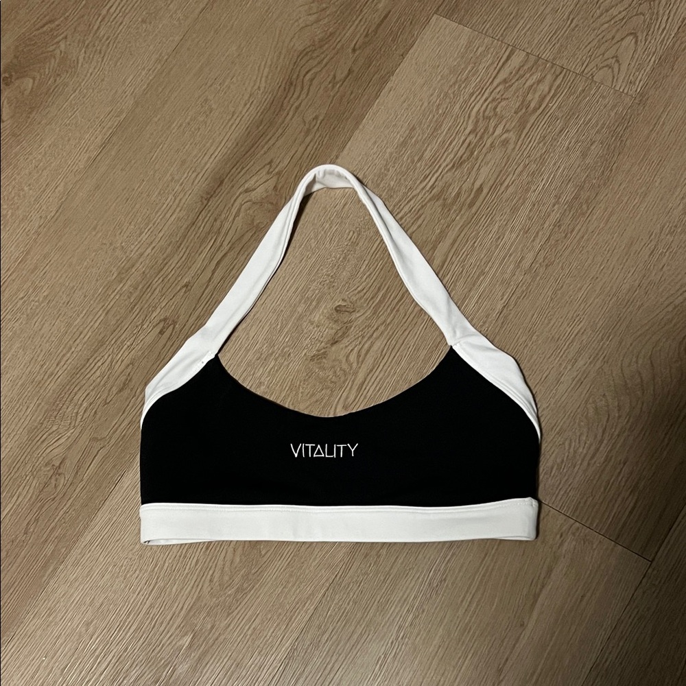 Vitality Black and White Sports Bra